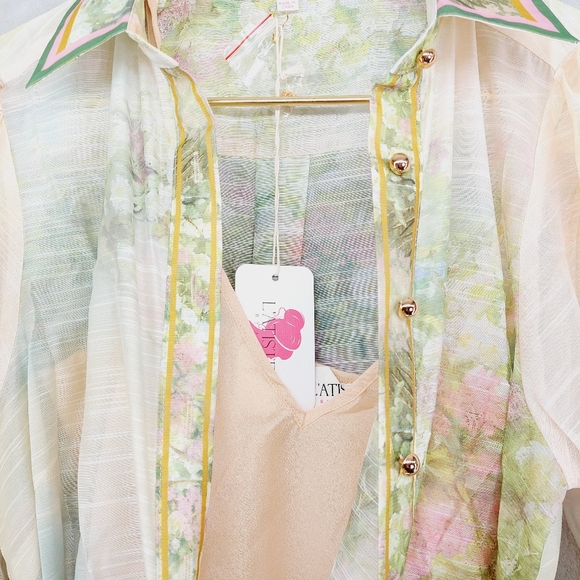 New LATISTE Long Sleeve Blush Flower Print Maxi Dress P2947 - Picture 5 of 13